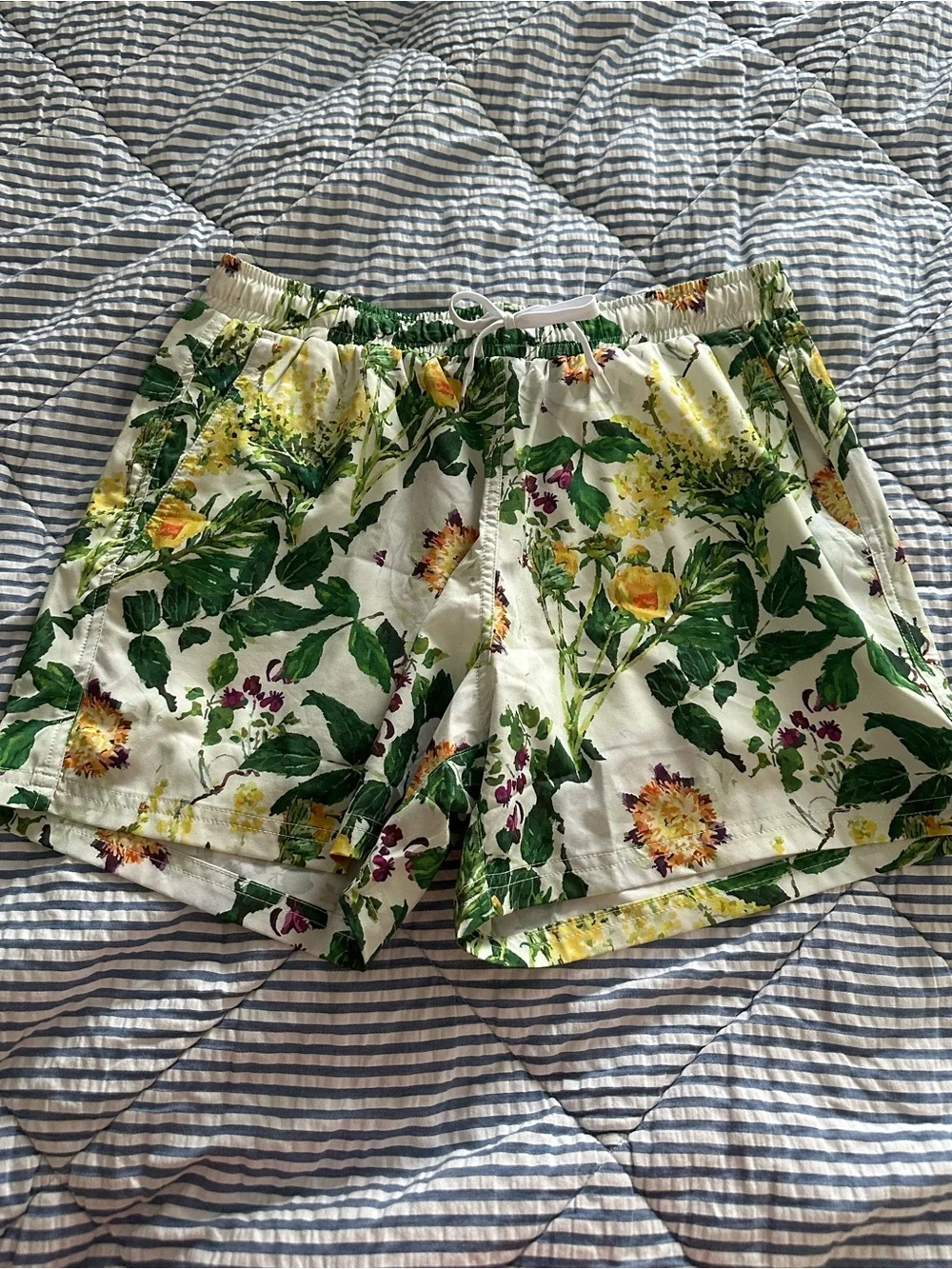 Kortni Jeane Men's Large Retro Shorties Whimsical Floral